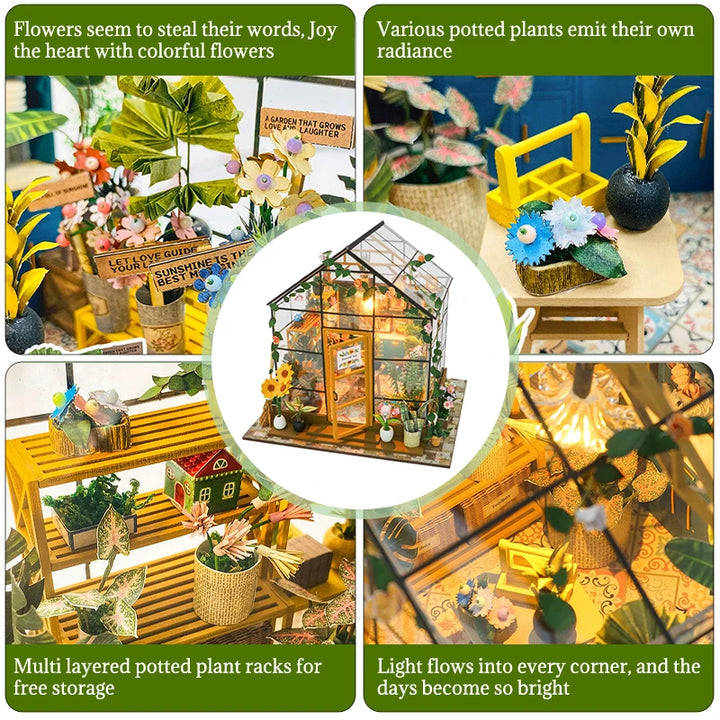 Doll House Kit Mini DIY Flower House