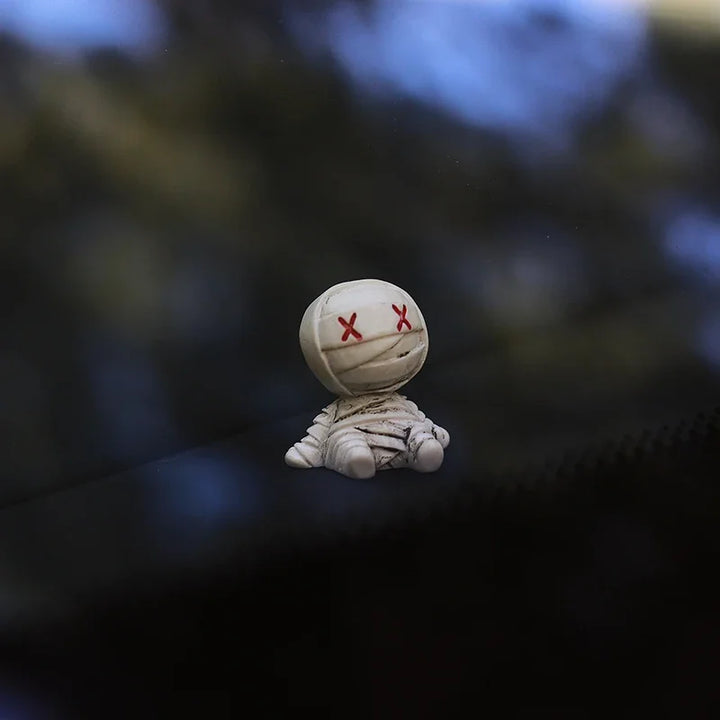Cute Anime Mummy Car Interior Decoration Mini Mummy Action Figure Auto Center Console Dashboard Ornament Car Product Accessories