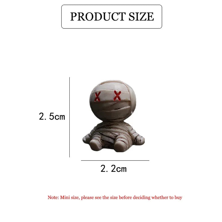 Cute Anime Mummy Car Interior Decoration Mini Mummy Action Figure Auto Center Console Dashboard Ornament Car Product Accessories