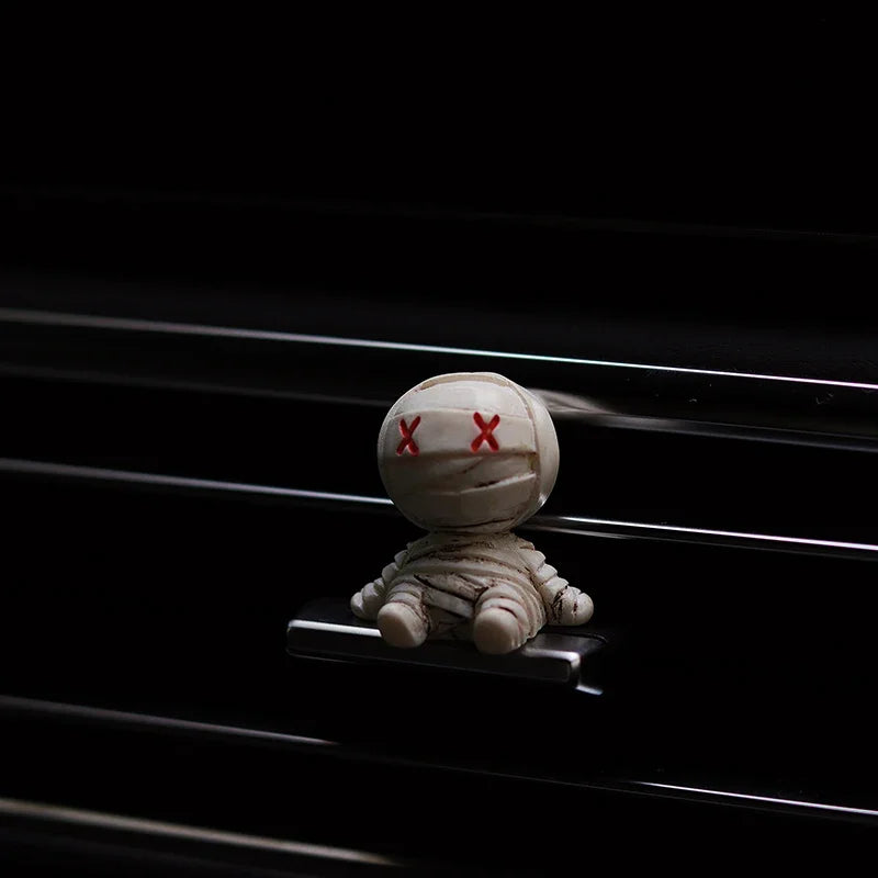 Cute Anime Mummy Car Interior Decoration Mini Mummy Action Figure Auto Center Console Dashboard Ornament Car Product Accessories