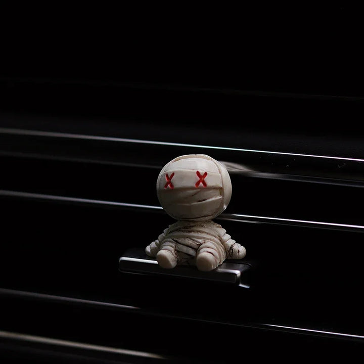 Cute Anime Mummy Car Interior Decoration Mini Mummy Action Figure Auto Center Console Dashboard Ornament Car Product Accessories