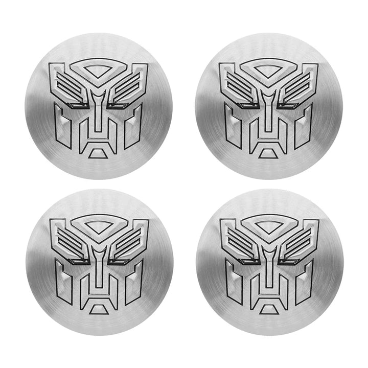 4Pcs 56mm Car Styling Transformers Decepticon Emblem Badge Sticker Car Wheel Hub Center Caps Rim Cover Stickers Auto Accessories