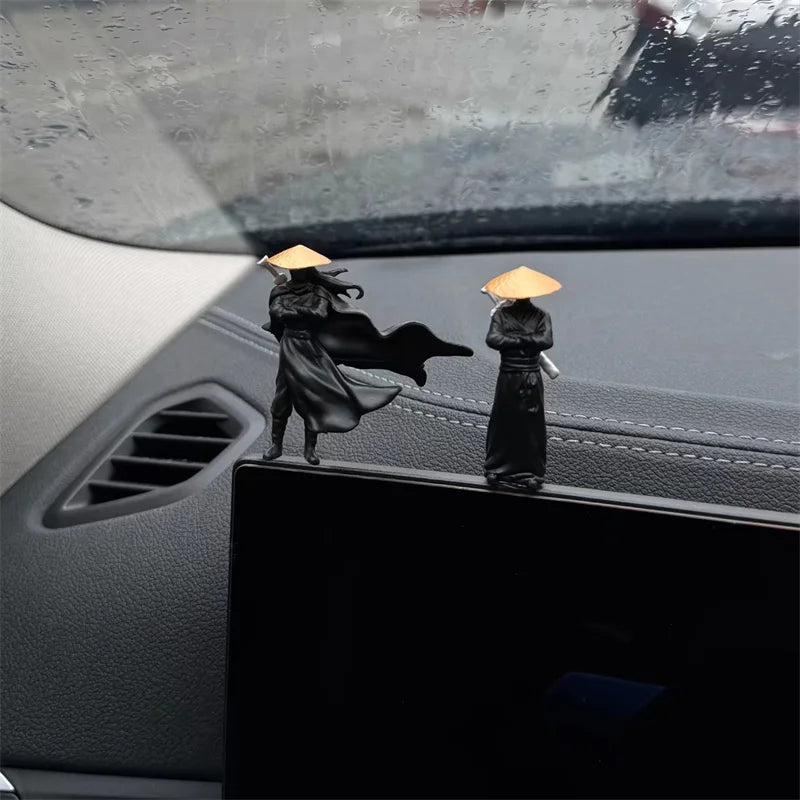 50mm Resin Mini Figures Model Ancient Japanese Chinese Ninja Samurai Warrior Modeling Cool Miniature Car Decoration Gifts