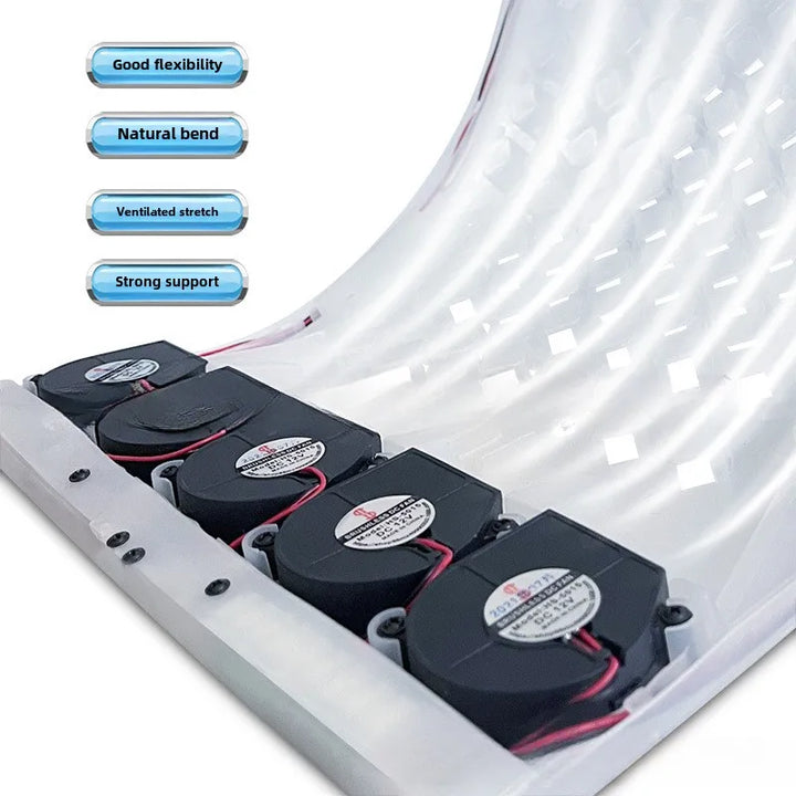 12V 24V Car Ventilated Seat Cushion with Fan Massage Function Auto Start Stop Cooling Fan Pad for Vehicle Seat Comfort