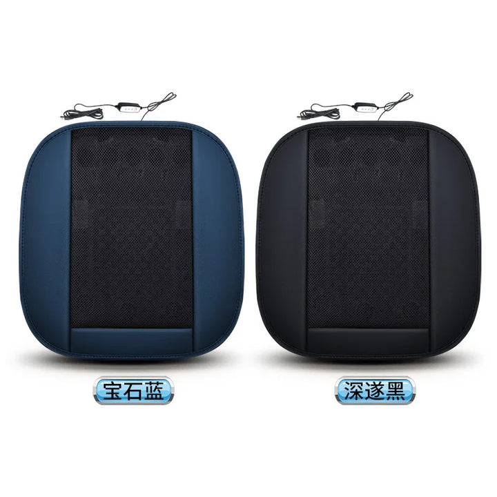 12V 24V Car Ventilated Seat Cushion with Fan Massage Function Auto Start Stop Cooling Fan Pad for Vehicle Seat Comfort