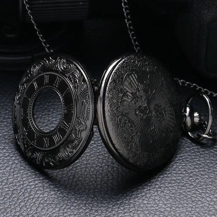 Vintage Roman Numeral Quartz Pocket Watch