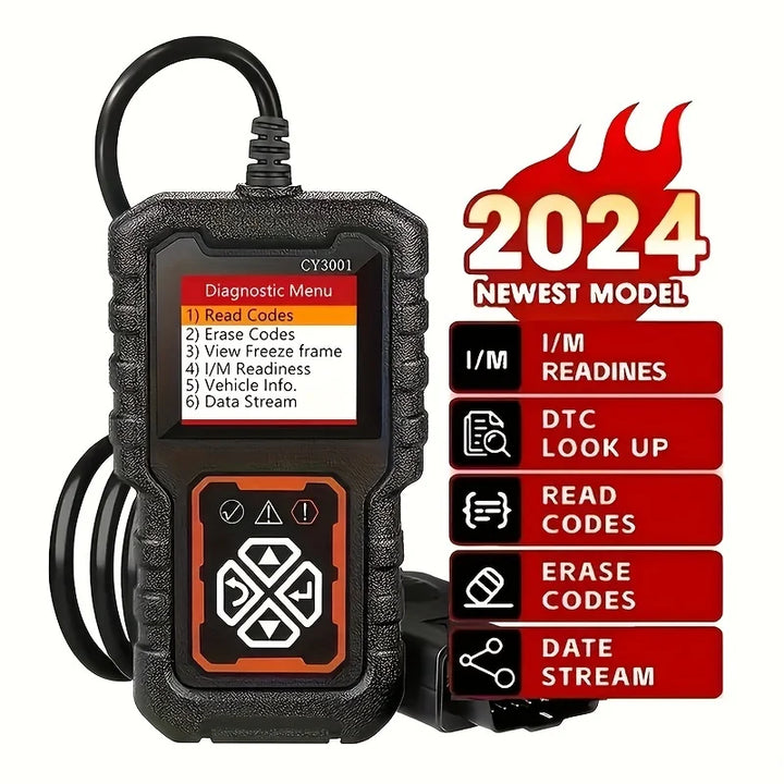 Car OBD2 Scanner Diagnostic Tool Code Reader, Car Voltage Tester Engine Fault Code Scanner, Charging Tester Diagnostic cy3001B