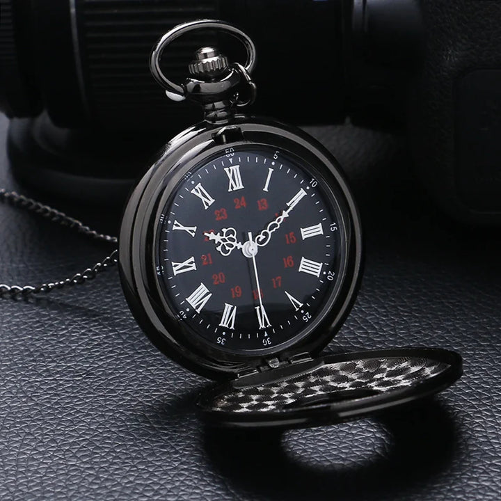 Vintage Roman Numeral Quartz Pocket Watch