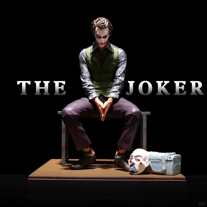 24cm Dc  Joker Figure Ornament Heath Ledger Sitting Posture Figures Car Doll Tail And Roof Pendant Model Statue Collectable