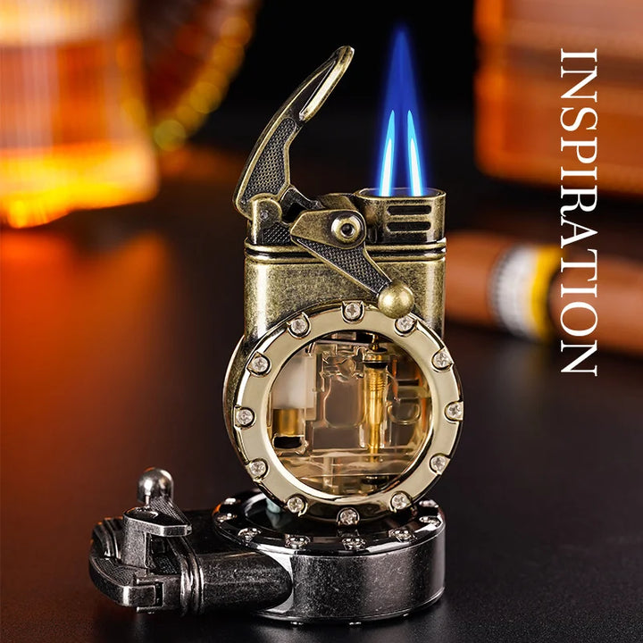 Personalized Rocker Blue Flame Lighter