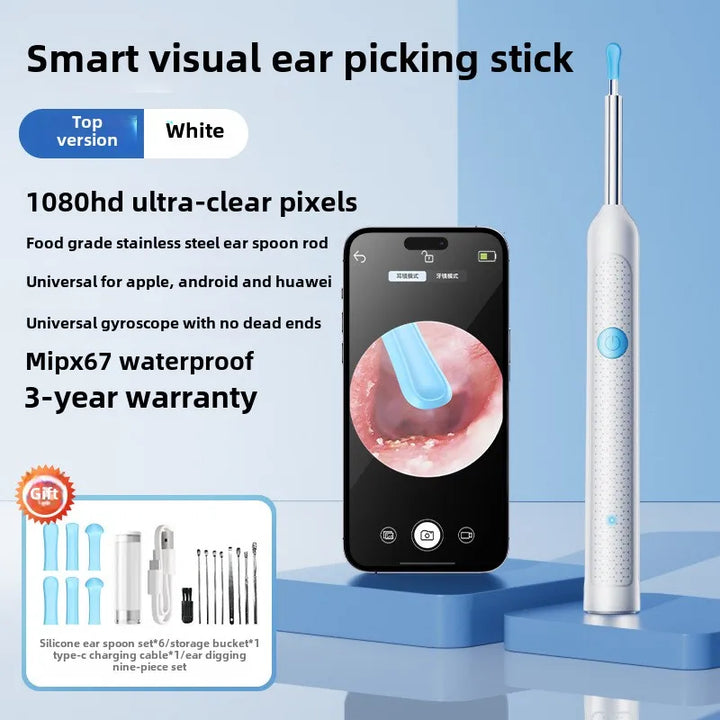 Smart Visual Ear Stick Otoscope with Camera