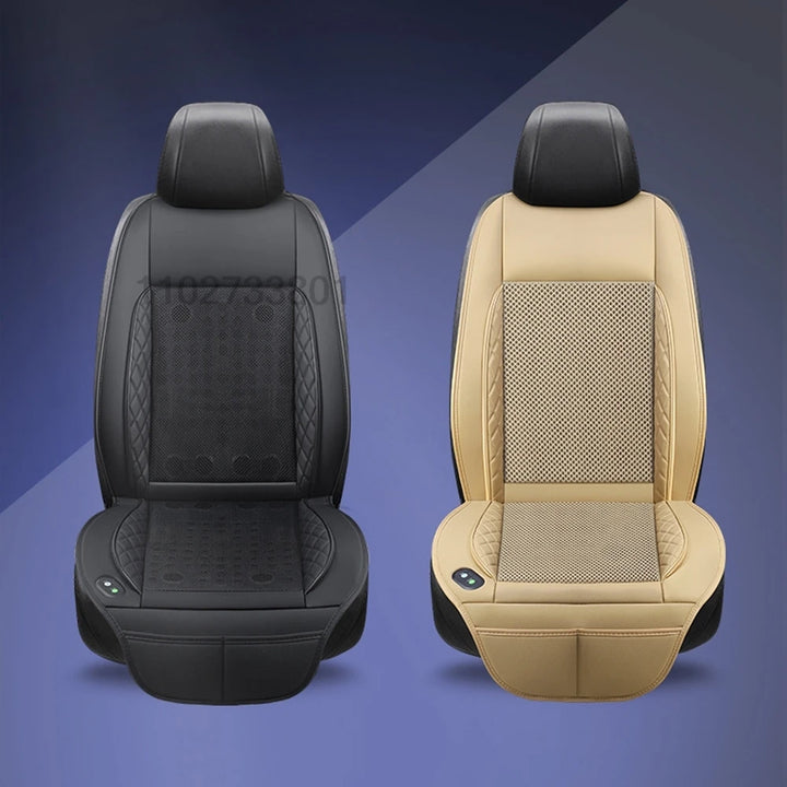 DC 12V Car Seat Summer Cool Air Seat Cushion USB Fan Fast Blowing Ventilation Cooling Seat Auto On Off Massage Car Seat Cushion