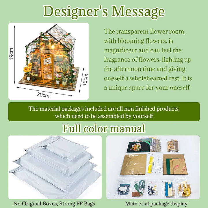 Doll House Kit Mini DIY Flower House