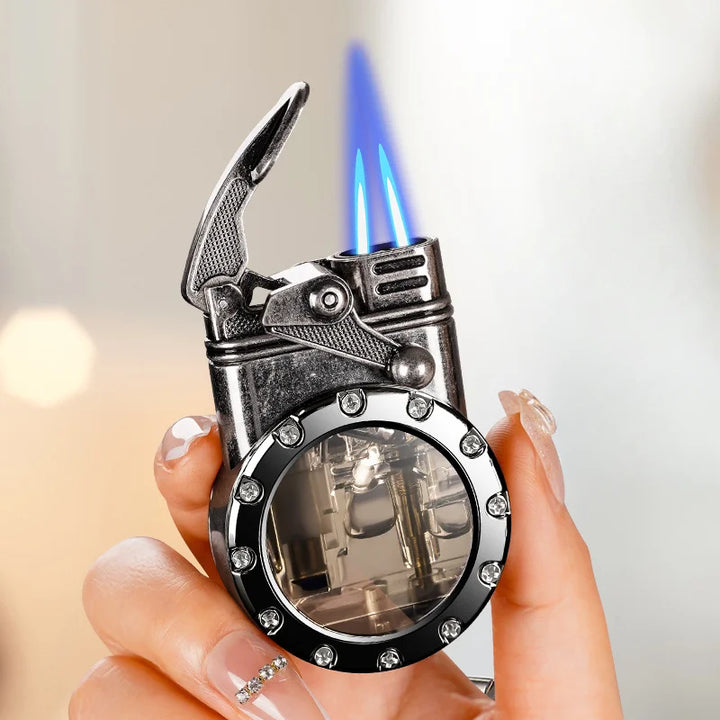 Personalized Rocker Blue Flame Lighter